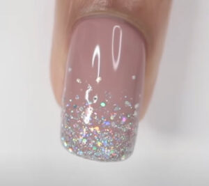 gradient glitter nails